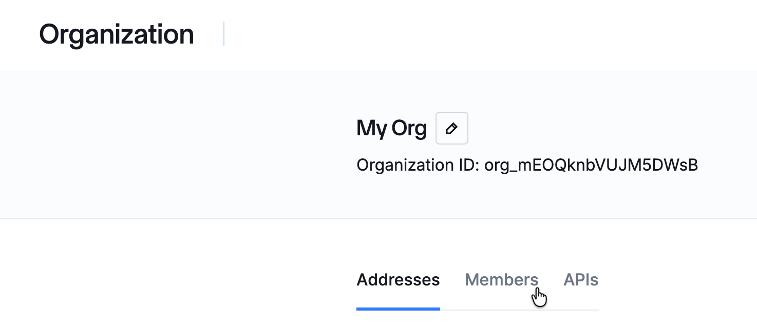 Members tab