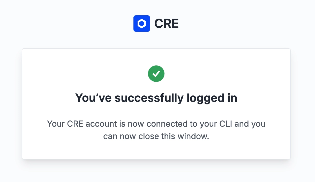 Login confirmation